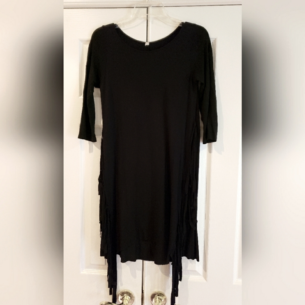 Black Fringe Dress